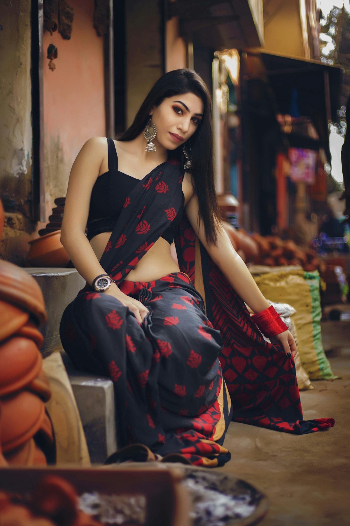 Woman in salwar kameez