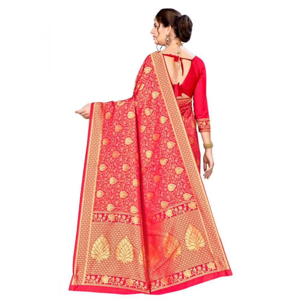 Vaystra Banarasi silk Saree with Blouse – Red