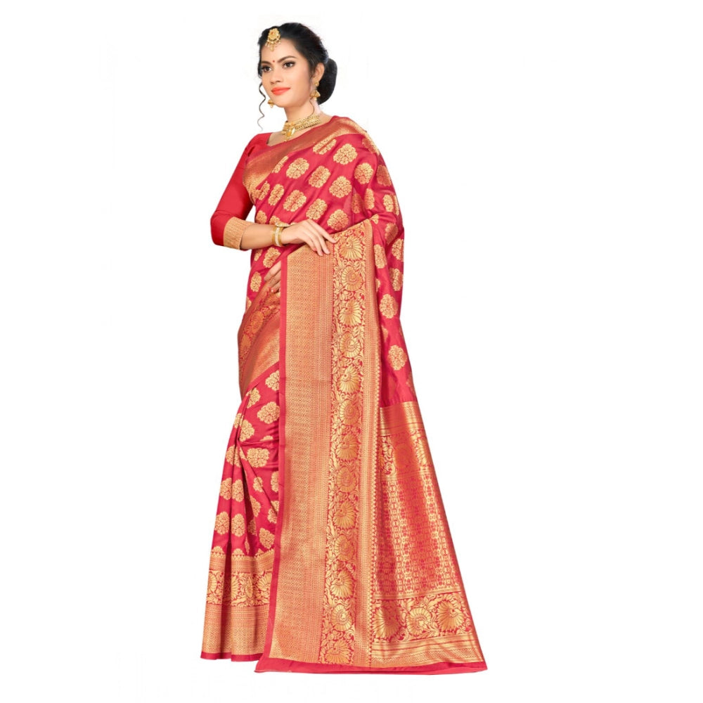 Vaystra Banarasi silk Saree with Blouse – Red