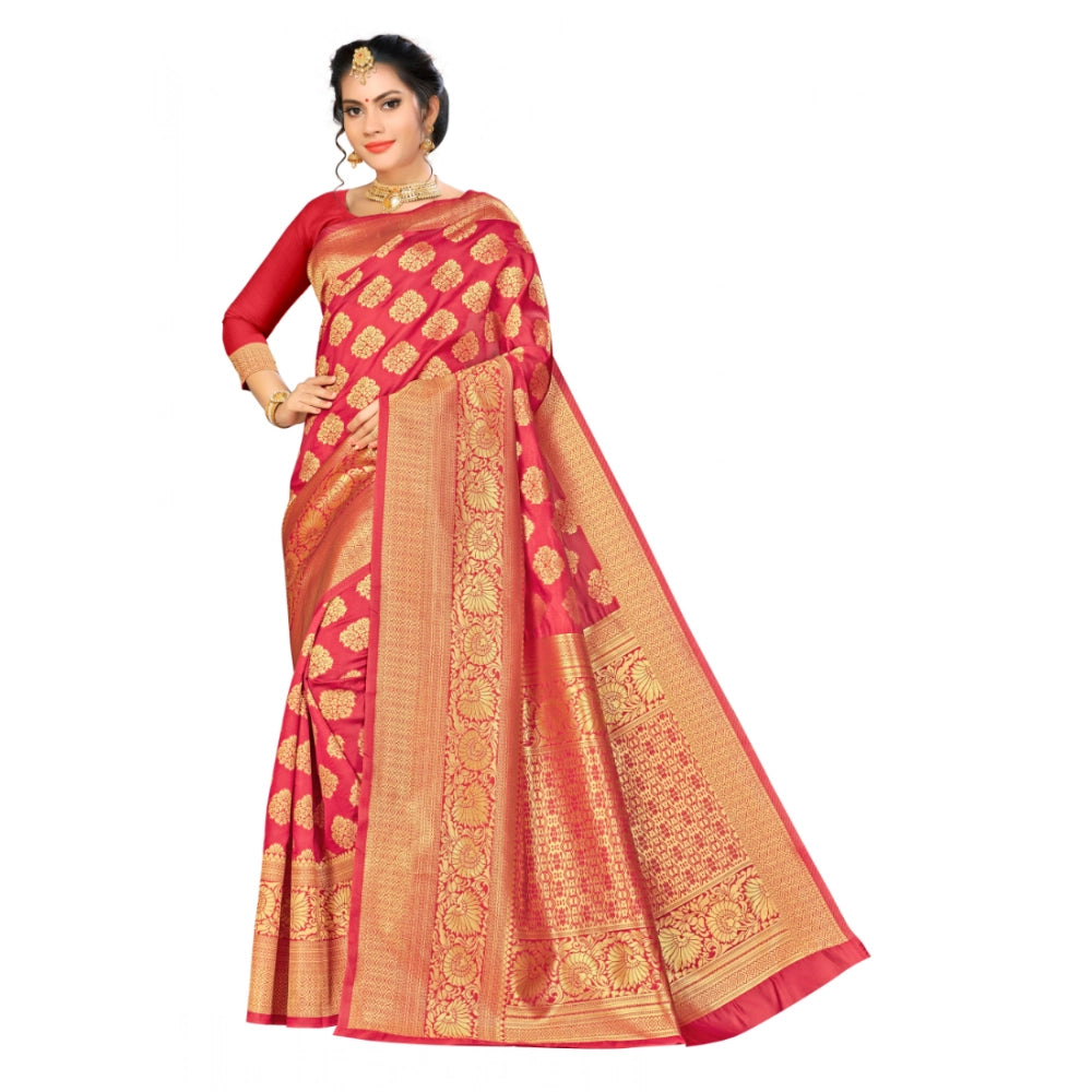 Vaystra Banarasi silk Saree with Blouse – Red