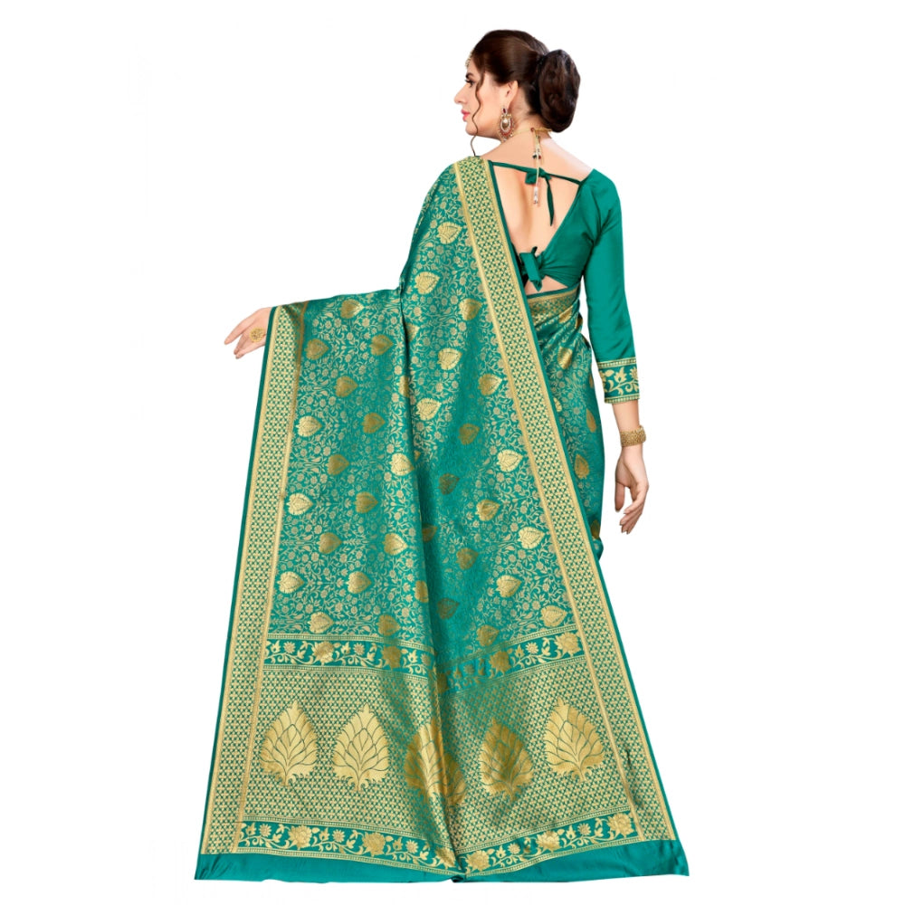 Vaystra Banarasi silk Saree with Blouse – Green
