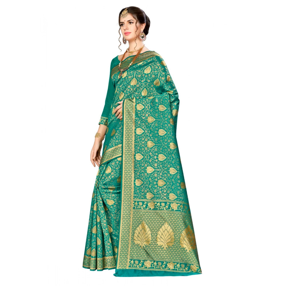 Vaystra Banarasi silk Saree with Blouse – Green