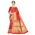 Vaystra Banarasi silk Saree with Blouse – Red