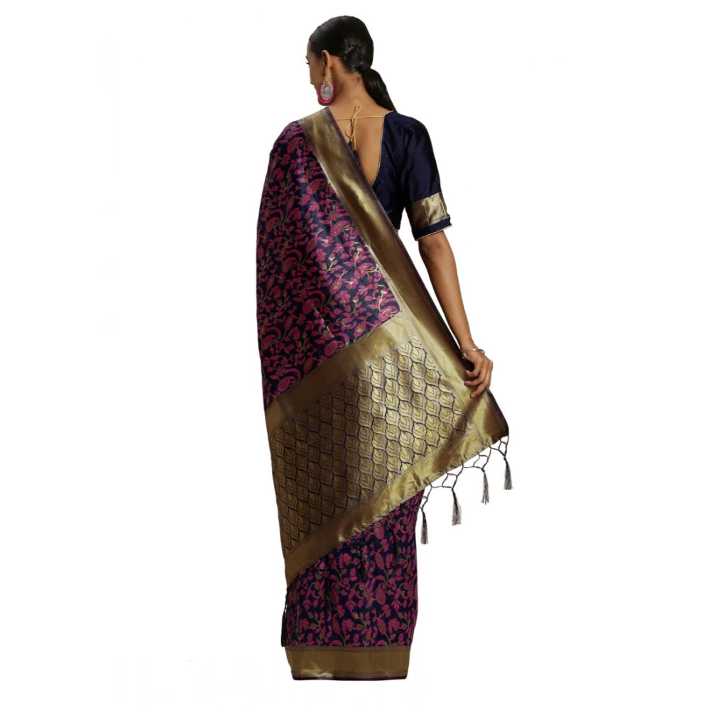 Vaystra Banarasi silk Saree with Blouse – Multi