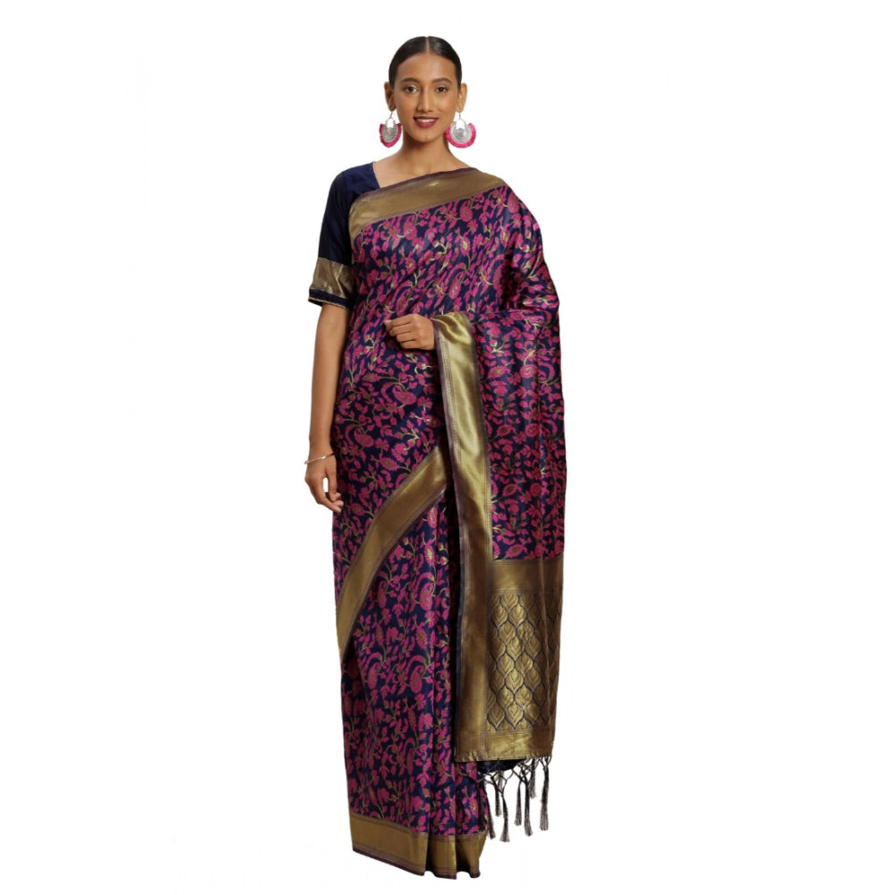 Vaystra Banarasi silk Saree with Blouse – Multi