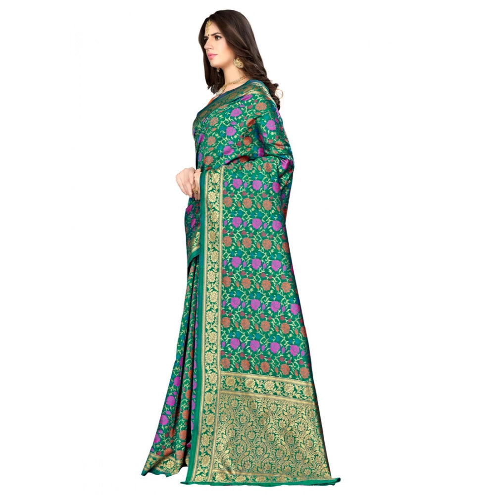 Vaystra Banarasi silk Saree with Blouse – Multi