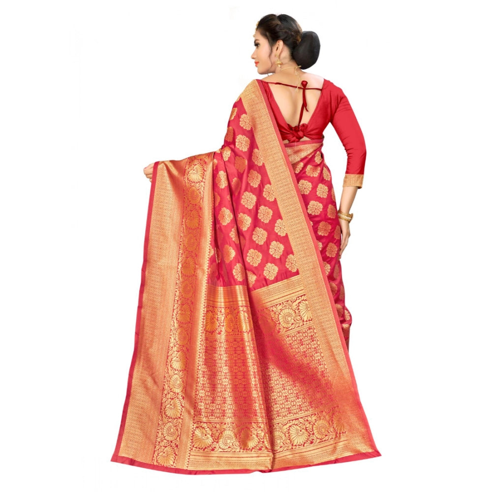 Vaystra Banarasi silk Saree with Blouse – Red