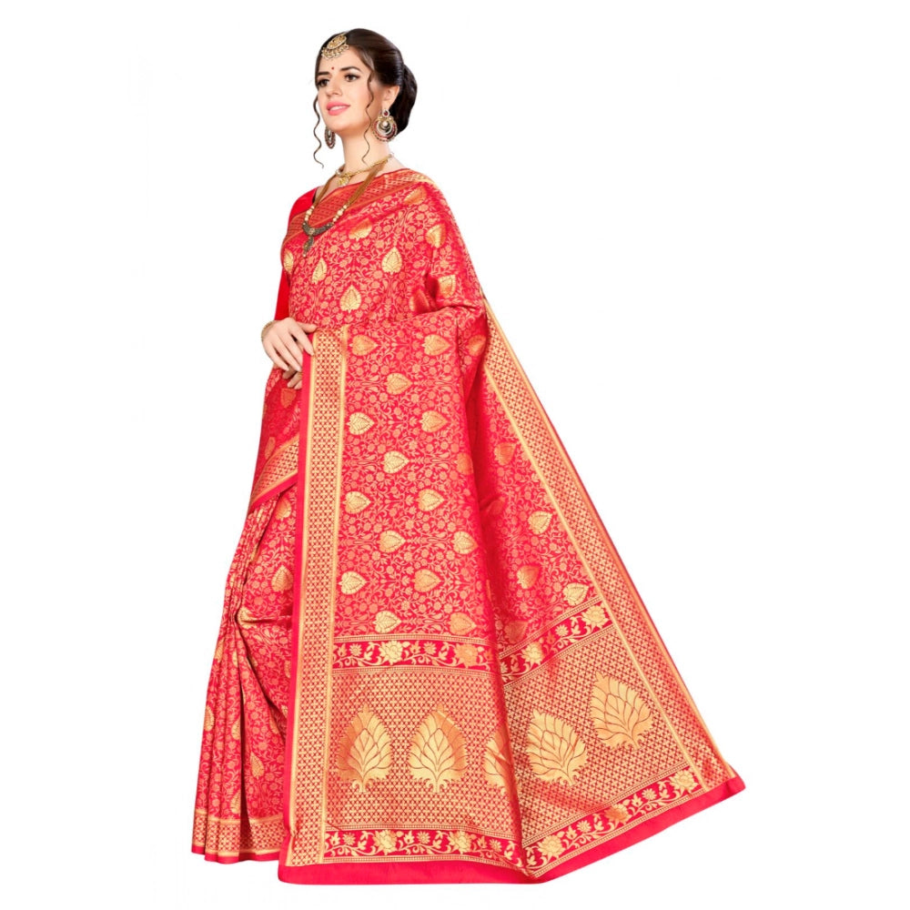 Vaystra Banarasi silk Saree with Blouse – Red