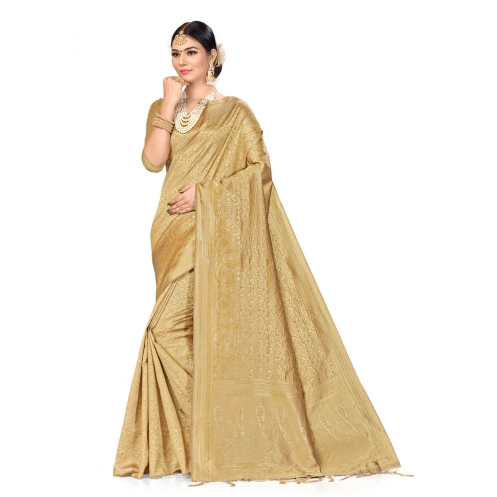 Vaystra Banarasi Silk Saree – Cream