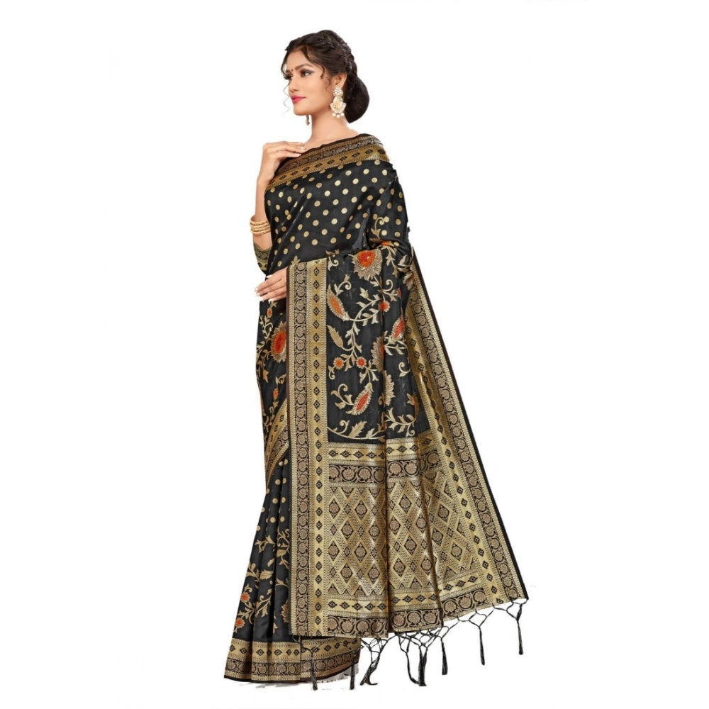 Vaystra Banarasi Silk Saree – Black