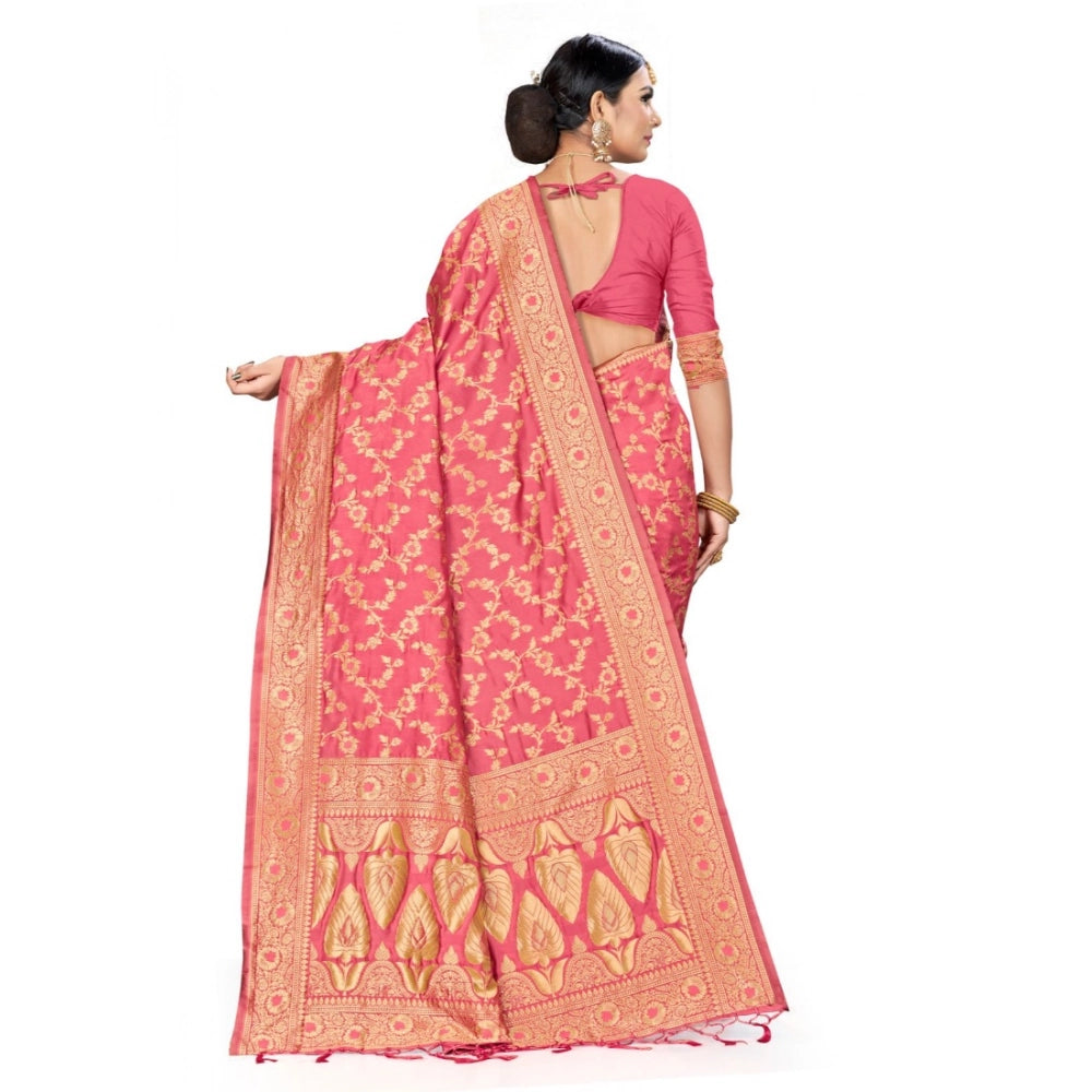 Vaystra Banarasi Silk Saree – Peach