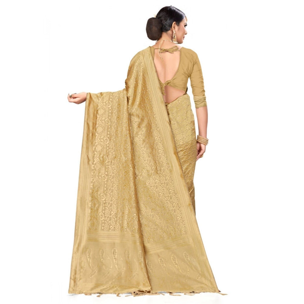 Vaystra Banarasi Silk Saree – Cream