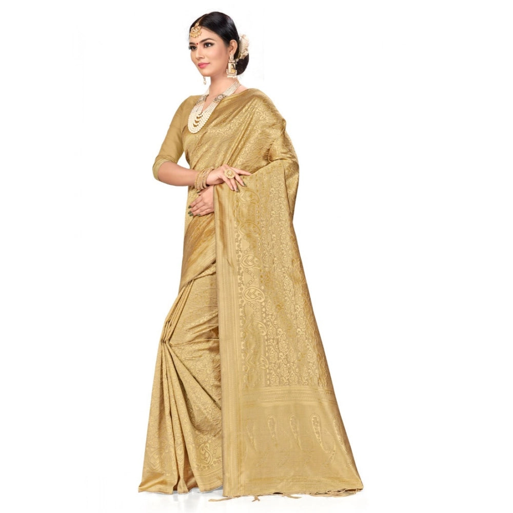 Vaystra Banarasi Silk Saree – Cream