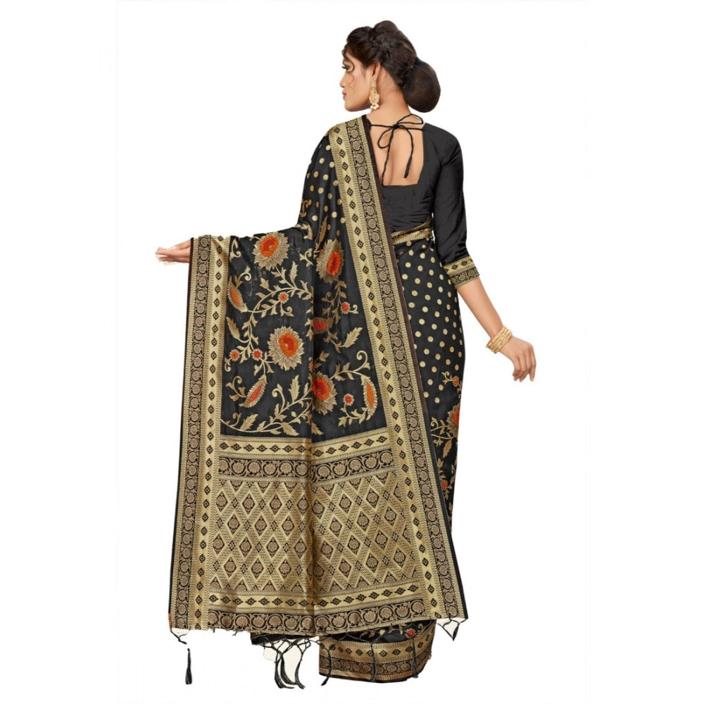 Vaystra Banarasi Silk Saree – Black