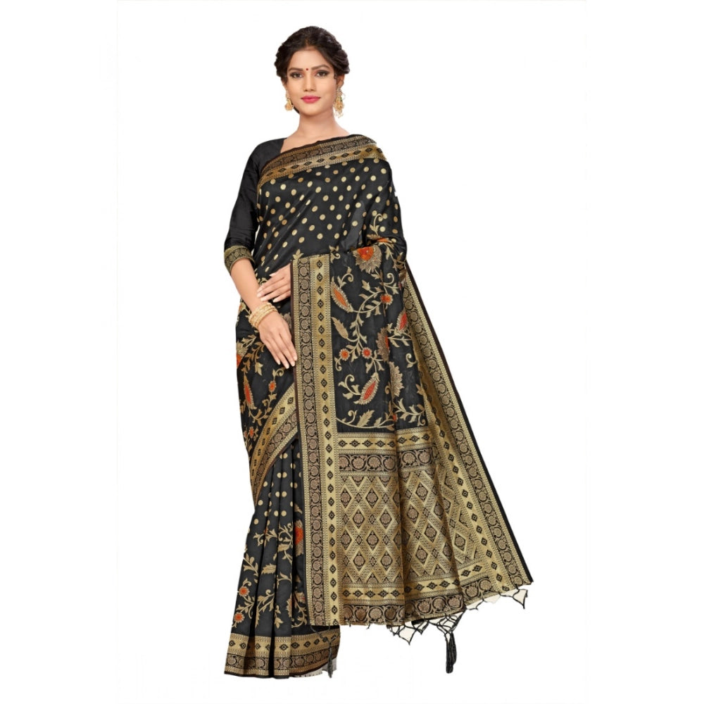 Vaystra Banarasi Silk Saree – Black