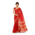 Vaystra Kota Doria Cotton Saree With Blouse – Red
