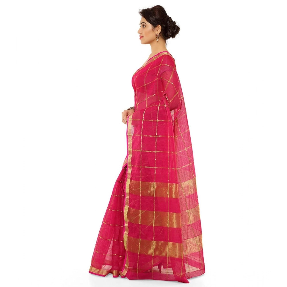 Vaystra Kota Doria Cotton Saree With Blouse – Rani
