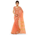 Vaystra Kota Doria Cotton Saree With Blouse – Peach