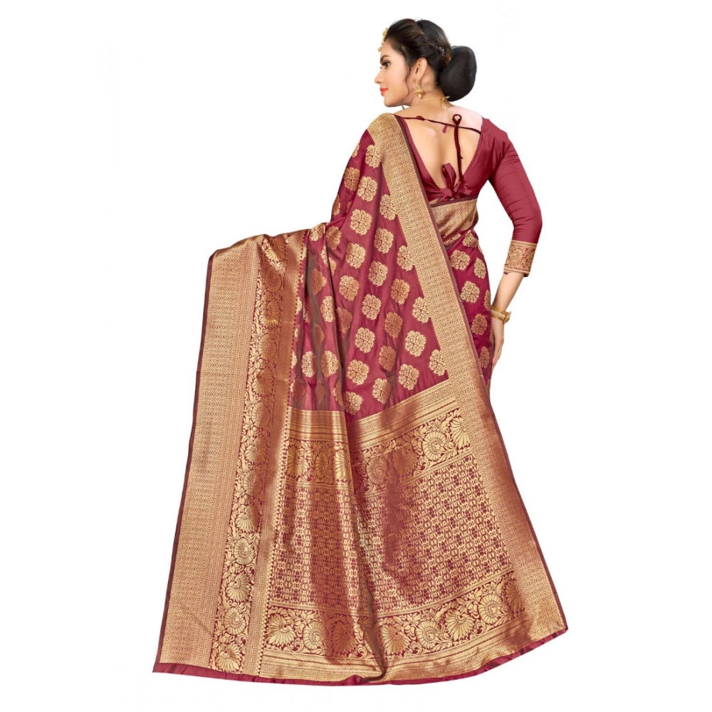 Vaystra Banarasi Silk Saree – Maroon