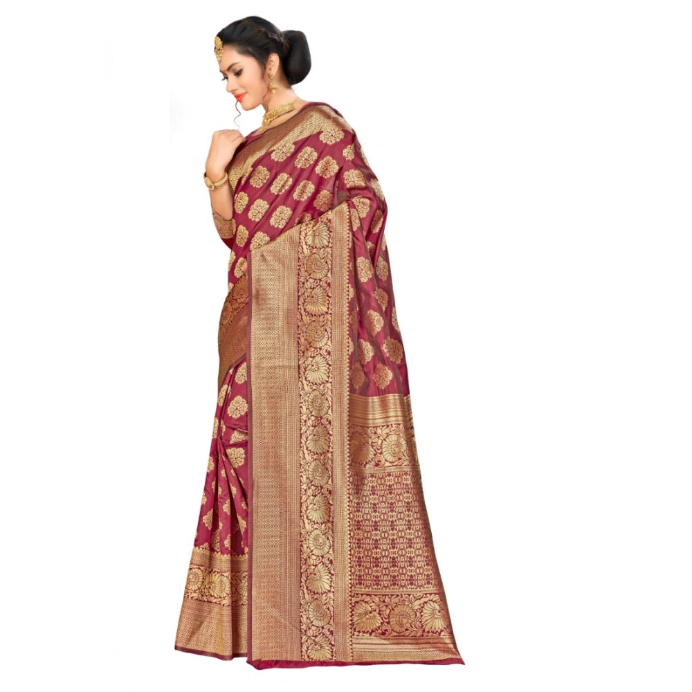 Vaystra Banarasi Silk Saree – Maroon