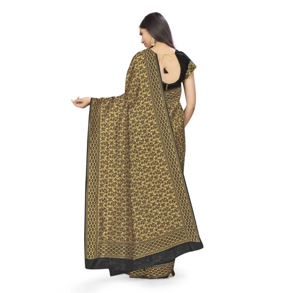 Vaystra Banarasi Silk Saree – Black