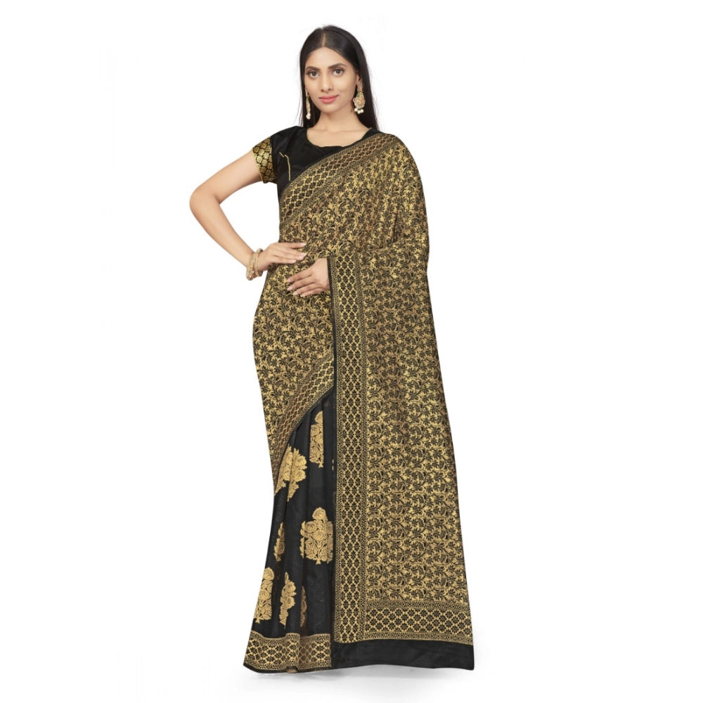Vaystra Banarasi Silk Saree – Black