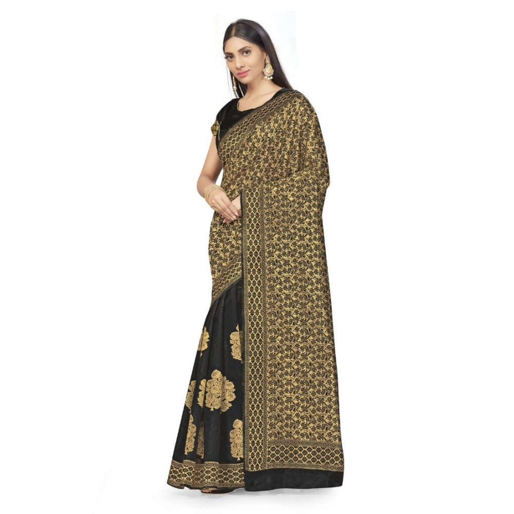 Vaystra Banarasi Silk Saree – Black