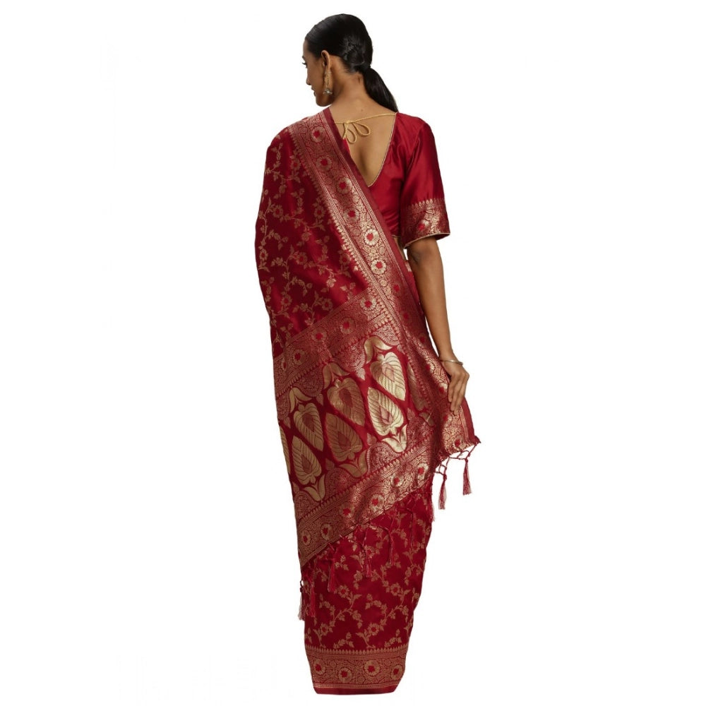 Vaystra Banarasi Silk Saree – Red