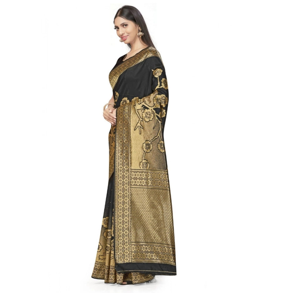 Vaystra Banarasi Silk Saree – Black
