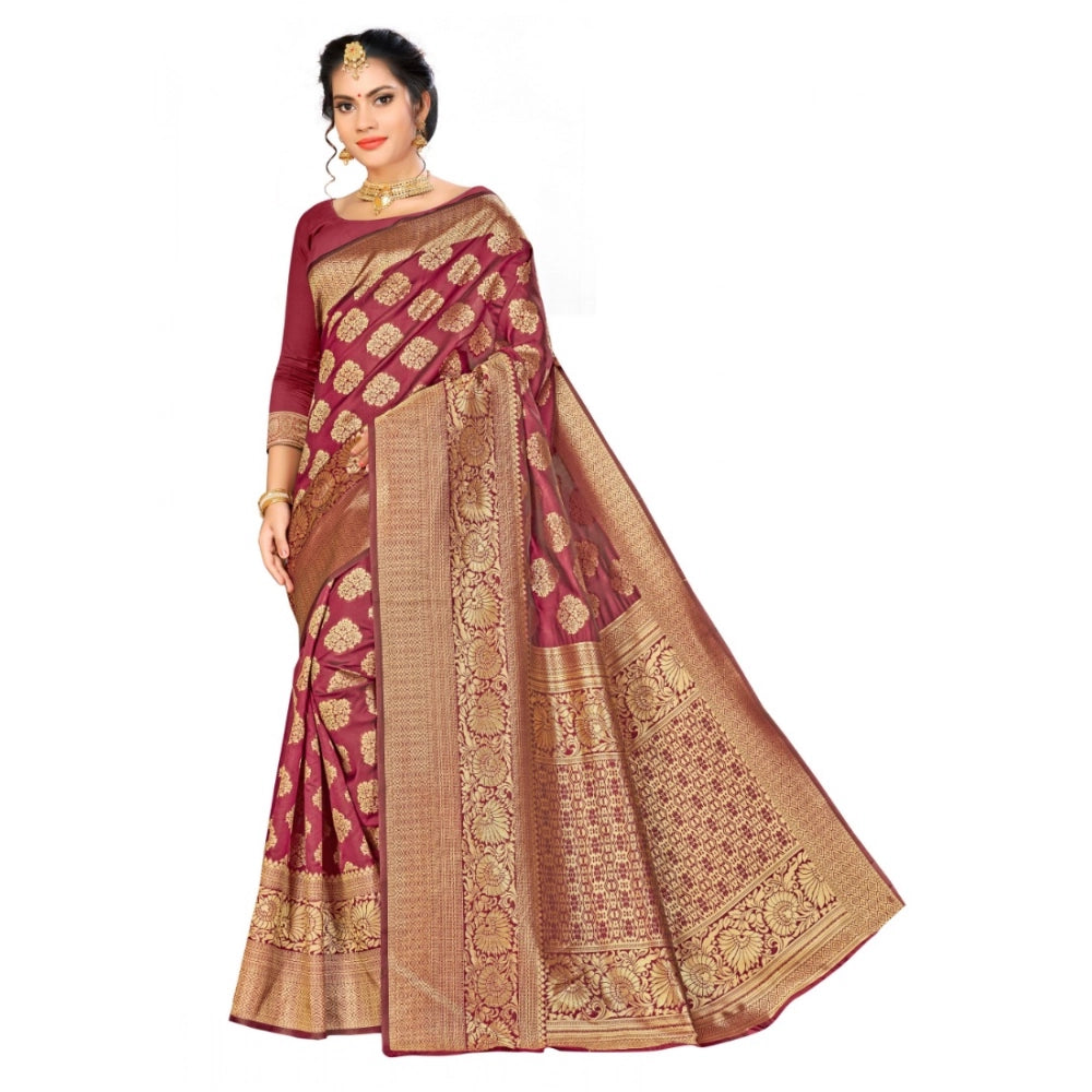Vaystra Banarasi Silk Saree – Maroon