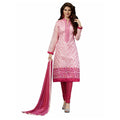 Vaystra Chanderi Unstitched Salwar Suit-Material With Dupatta – Pink