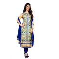 Vaystra Cotton Unstitched Salwar Suit-Material With Dupatta – Beige