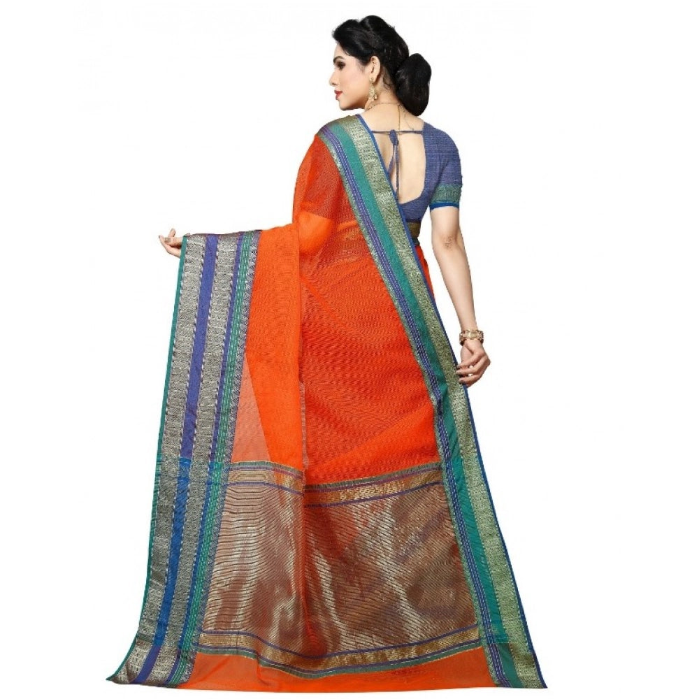 Vaystra Kota Doria Cotton Border Saree With Blouse – Fanta