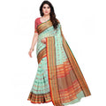 Vaystra Kota Doria Cotton Woven Butta Saree With Blouse – Pista