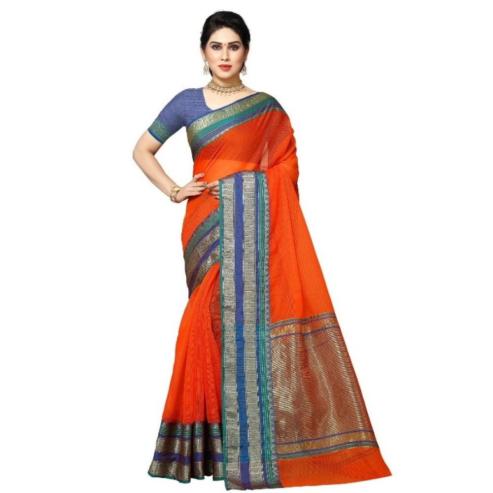 Vaystra Kota Doria Cotton Border Saree With Blouse – Fanta
