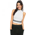 Vaystra Polyester, Knitting Western Wear Tops – White