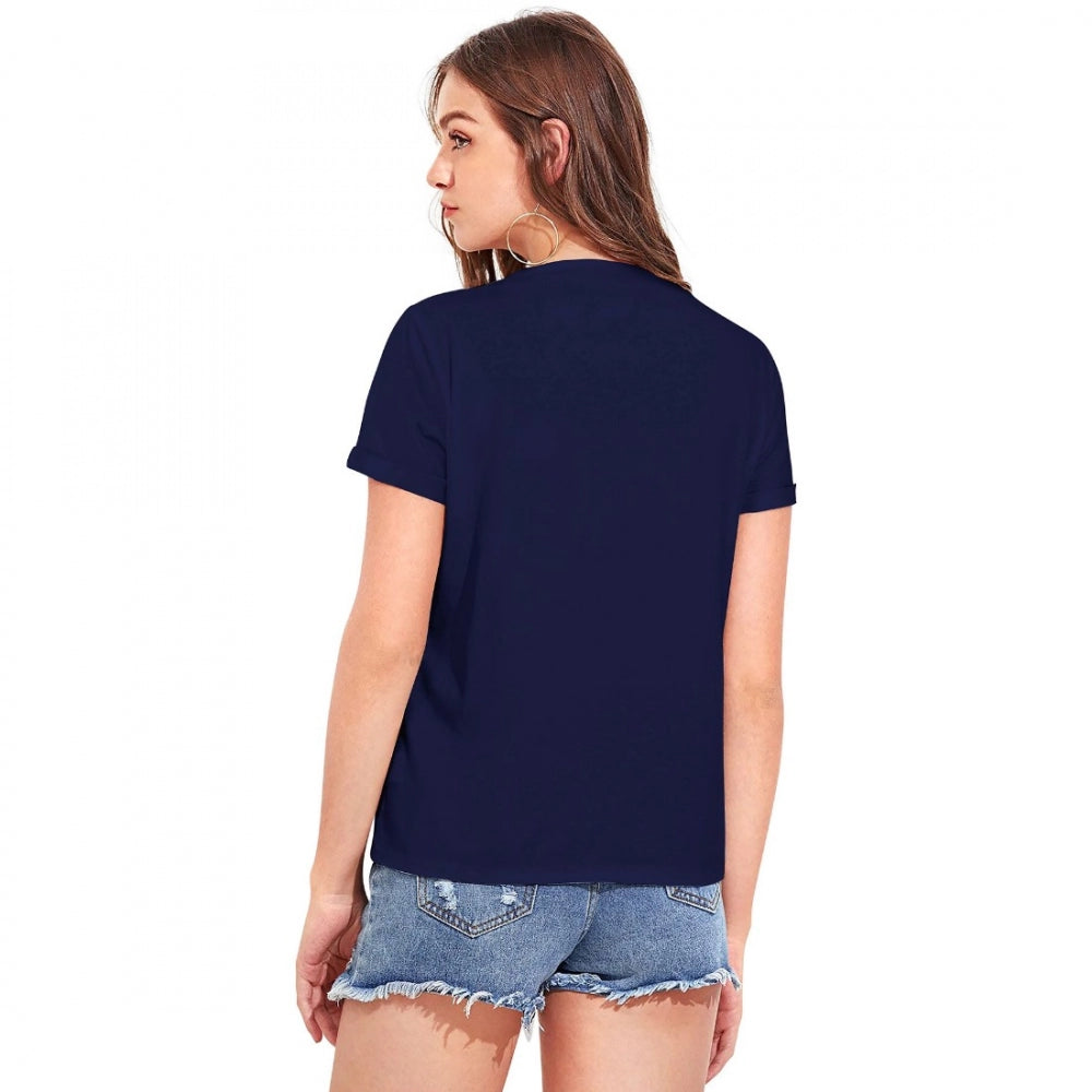 Vaystra Cotton Western Wear T-Shirt – Blue