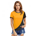 Vaystra Polyester, Knitting Western Wear T-Shirt – Yellow