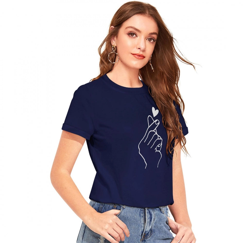Vaystra Cotton Western Wear T-Shirt – Blue