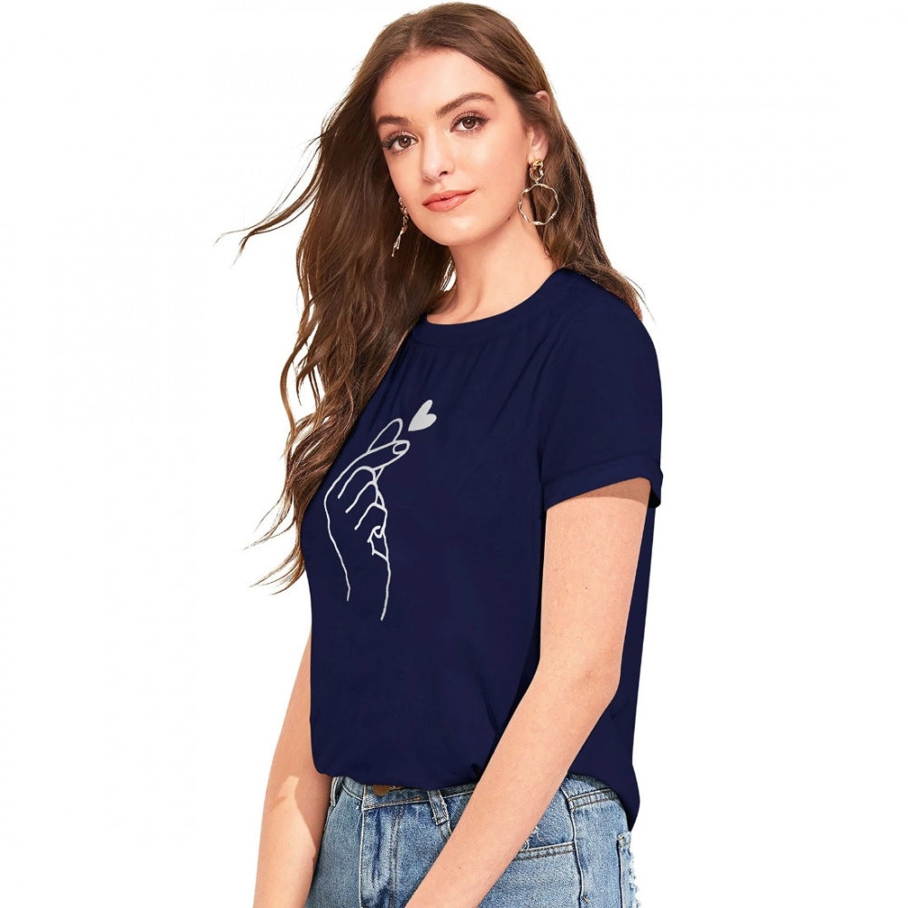 Vaystra Cotton Western Wear T-Shirt – Blue
