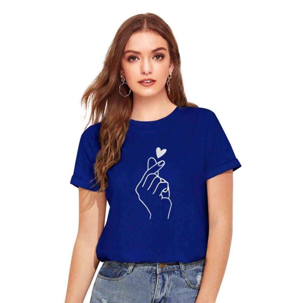 Vaystra Cotton Western Wear T-Shirt – Royal Blue