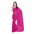 Vaystra Georgette Plain Saree With Blouse