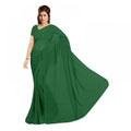 Vaystra Georgette Plain Saree With Blouse