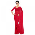 Vaystra Georgette Plain Saree With Blouse