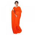 Vaystra Georgette Plain Saree With Blouse