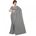Vaystra Georgette Plain Saree With Blouse