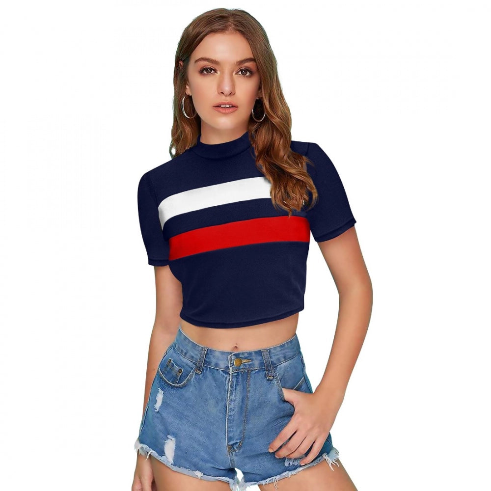 Vaystra 95% Polyester 5% Spandex Western Wear Tops – Red