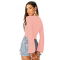 Vaystra 95% Polyester 5% Spandex Western Wear Tops – Peach