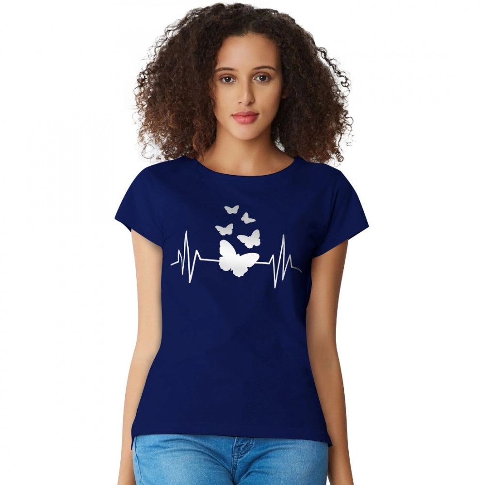 Vaystra Cotton Western Wear T Shirt – Blue
