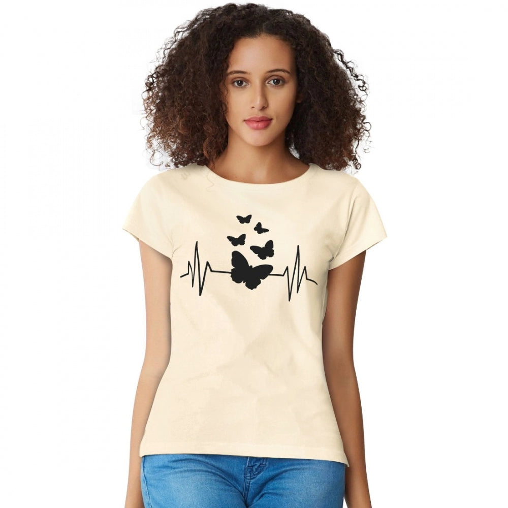 Vaystra Cotton Western Wear T Shirt – Cream